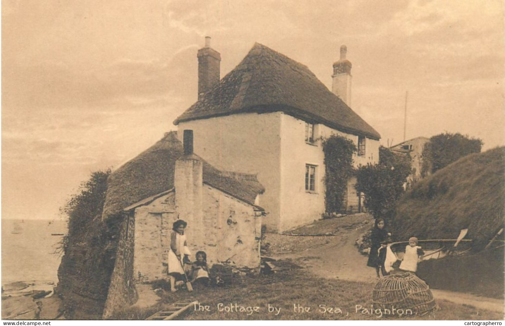 Postcard UK England Devon Paignton The Cottage By The Sea - Paignton