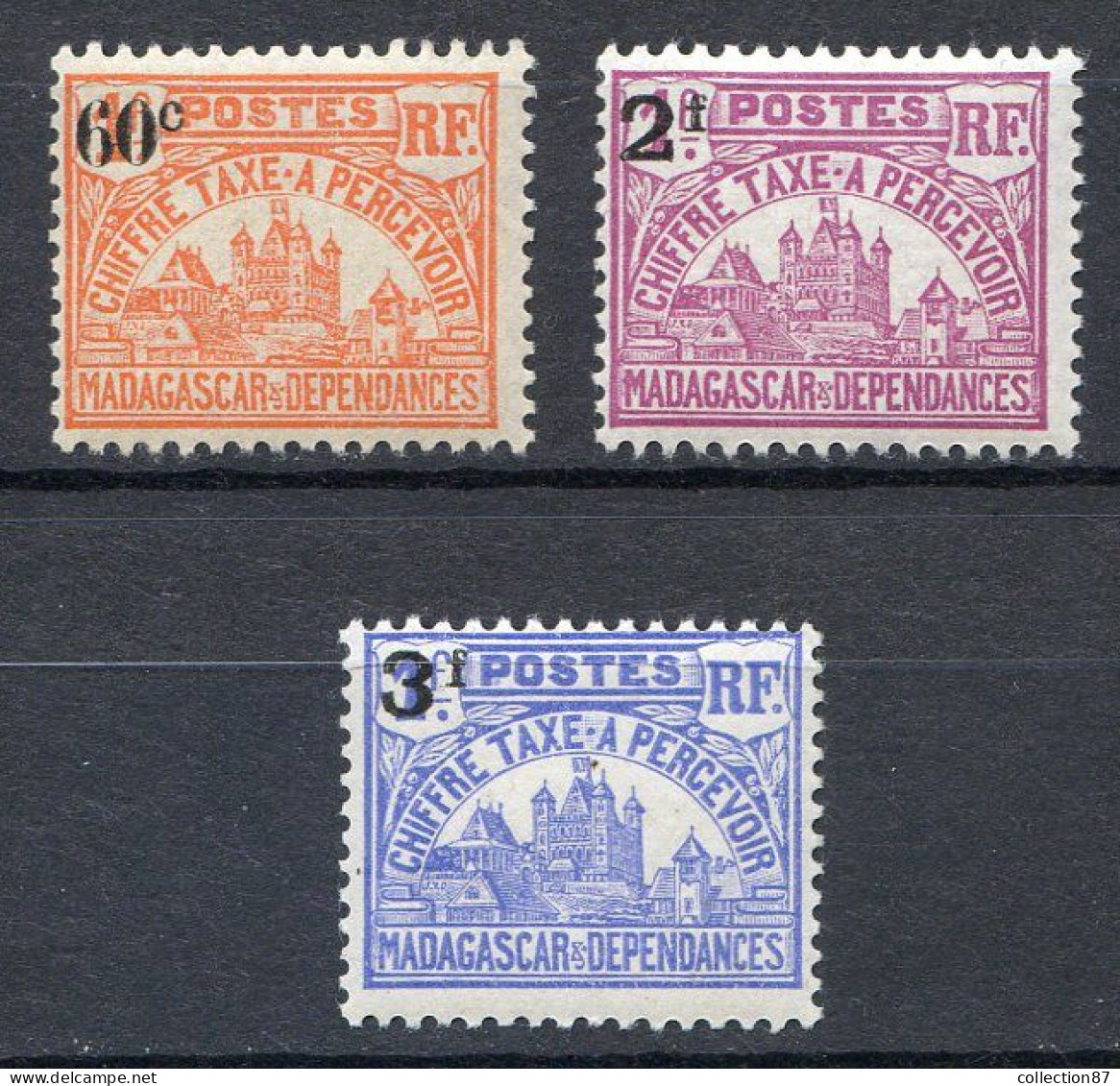 MADAGASCAR < TAXE N° 17 + 18 + 19 ** Neuf Luxe ** MNH - Portomarken