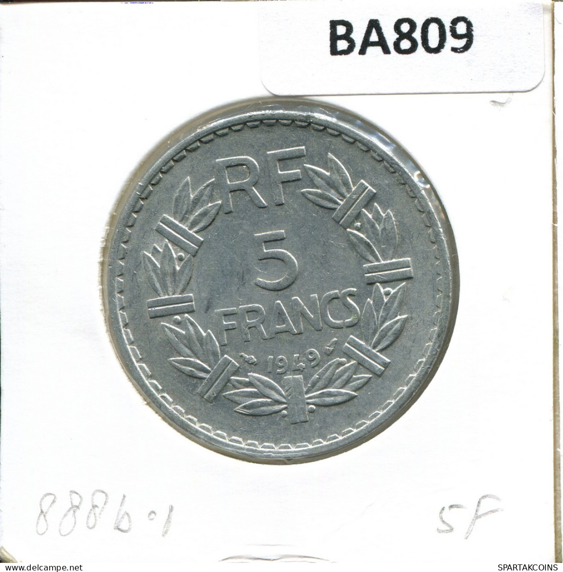 5 FRANCS 1949 FRANKREICH FRANCE Französisch Münze #BA809.D - 5 Francs