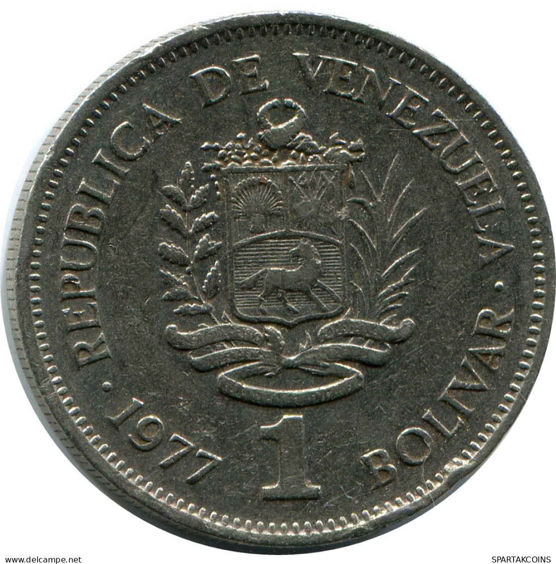 1 BOLIVAR 1977 VENEZUELA Münze #AR924.D - Venezuela