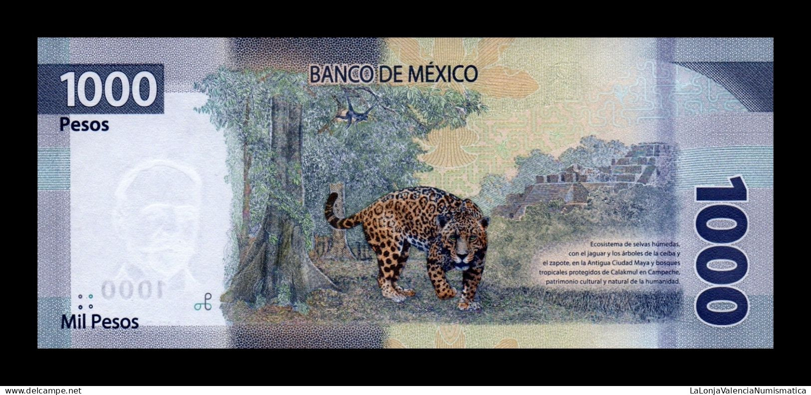 México 1000 Pesos 2021 Pick 137b (5) First Date Sc Unc - Mexico