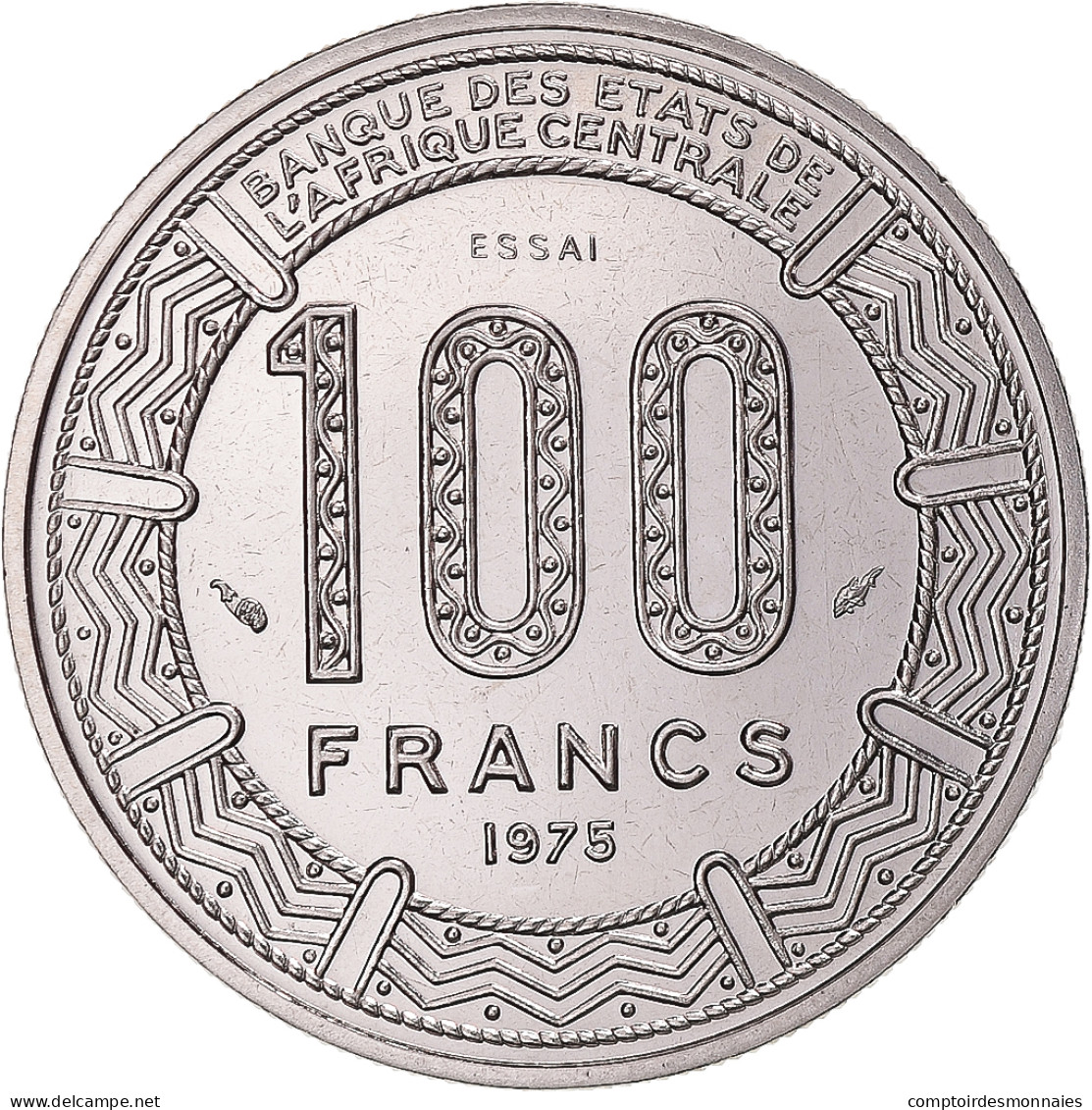 Monnaie, Gabon, 100 Francs, 1975, Paris, ESSAI, FDC, Nickel, KM:E6 - Gabón