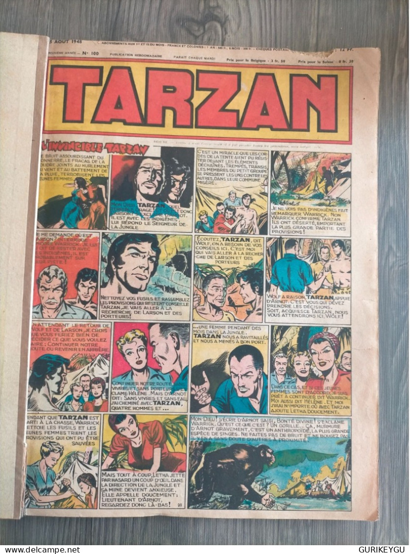 Rarissime TARZAN Reliure Album 1948 N°100.101.102.103.104.105.106.107.108.109.110.111.112.113.114 TOM MIX Robin Des Bois - Tarzan