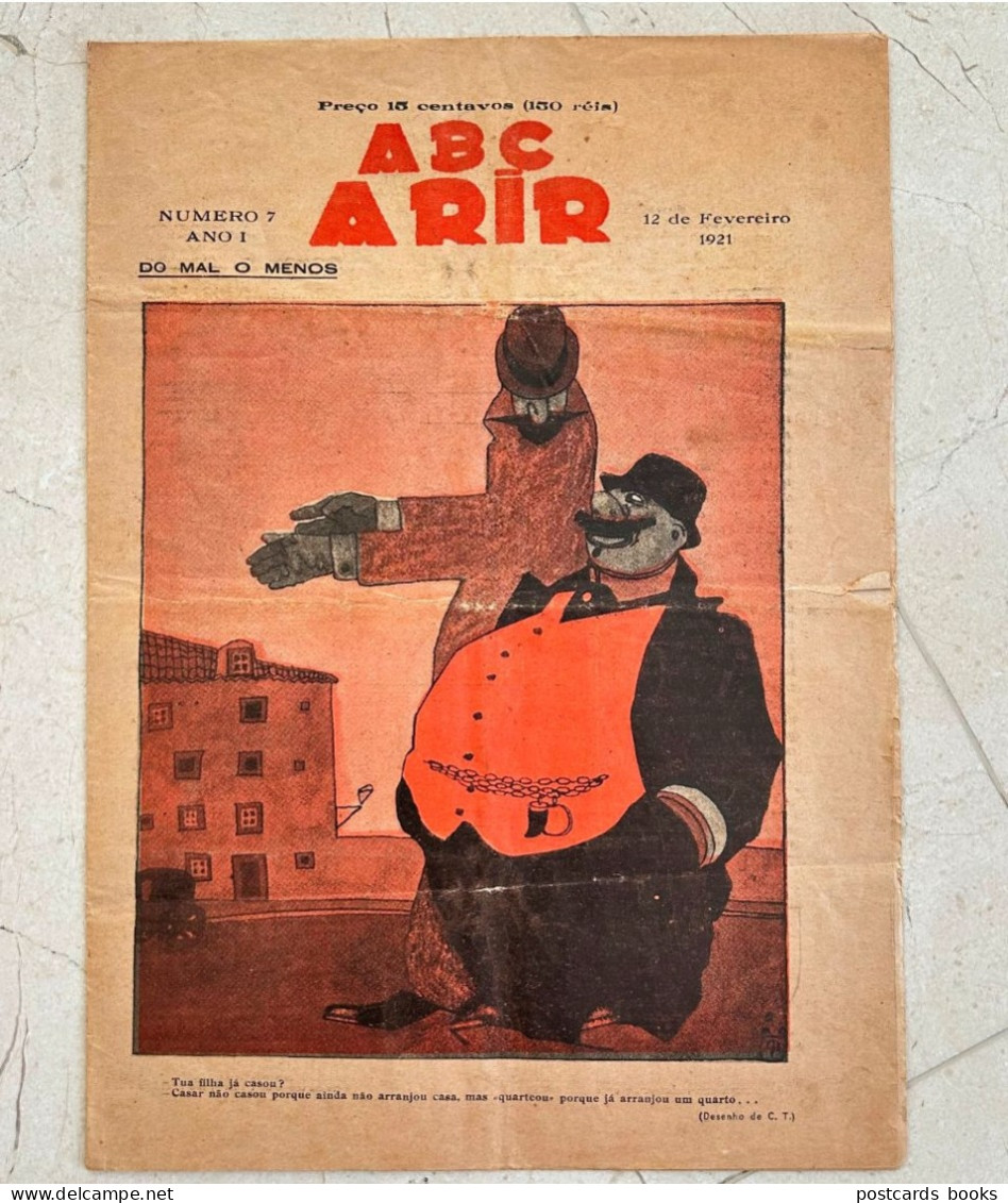 Jornal ABC A RIR 1914 De Jorge Barradas Ilustradores: Bernardo Marques; Norberto; Albino; C.T.caricaturas Humor PORTUGAL - Allgemeine Literatur