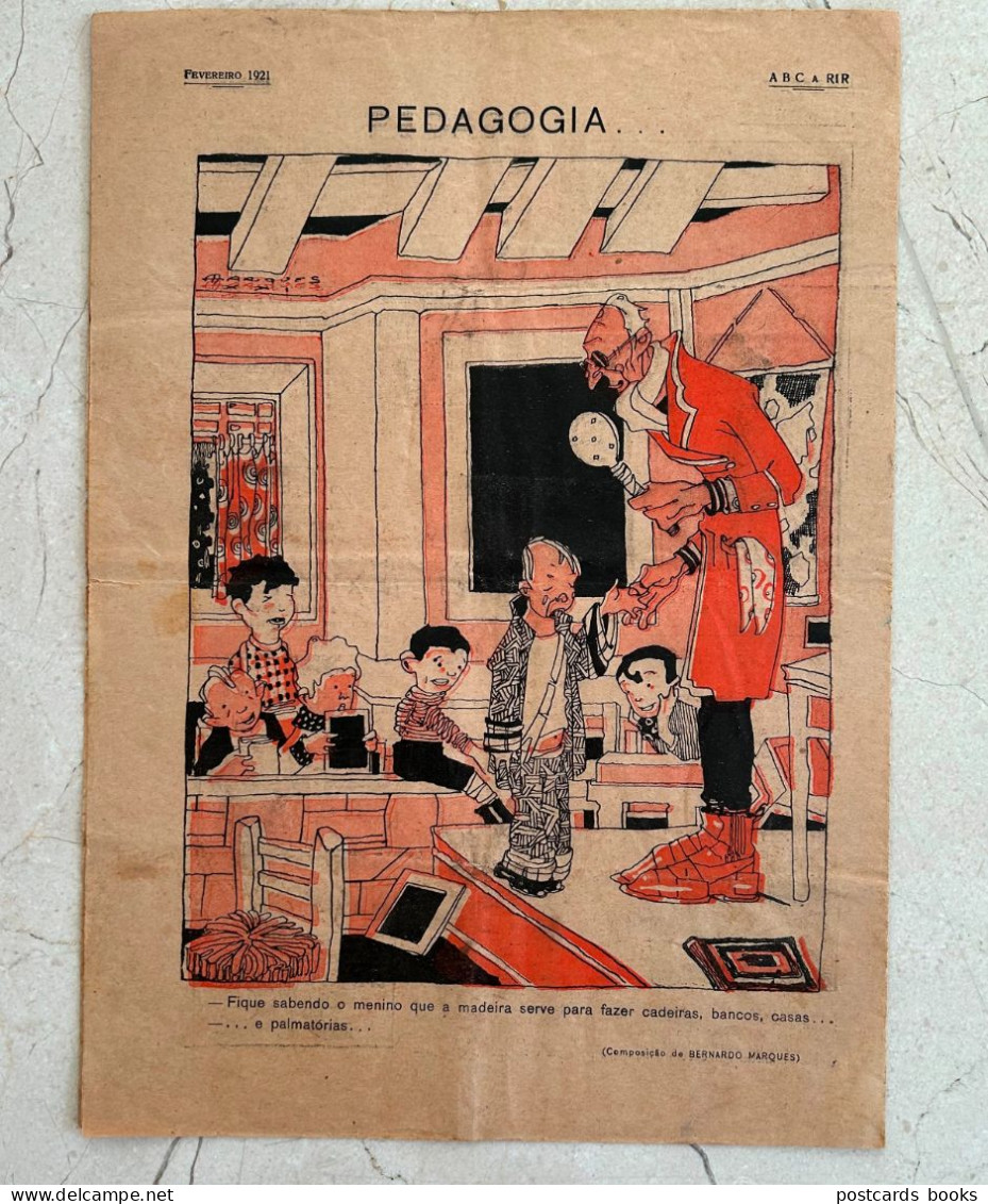 Jornal ABC A RIR 1914 De Jorge Barradas Ilustradores: Bernardo Marques; Norberto; Albino; C.T.caricaturas Humor PORTUGAL - Informaciones Generales