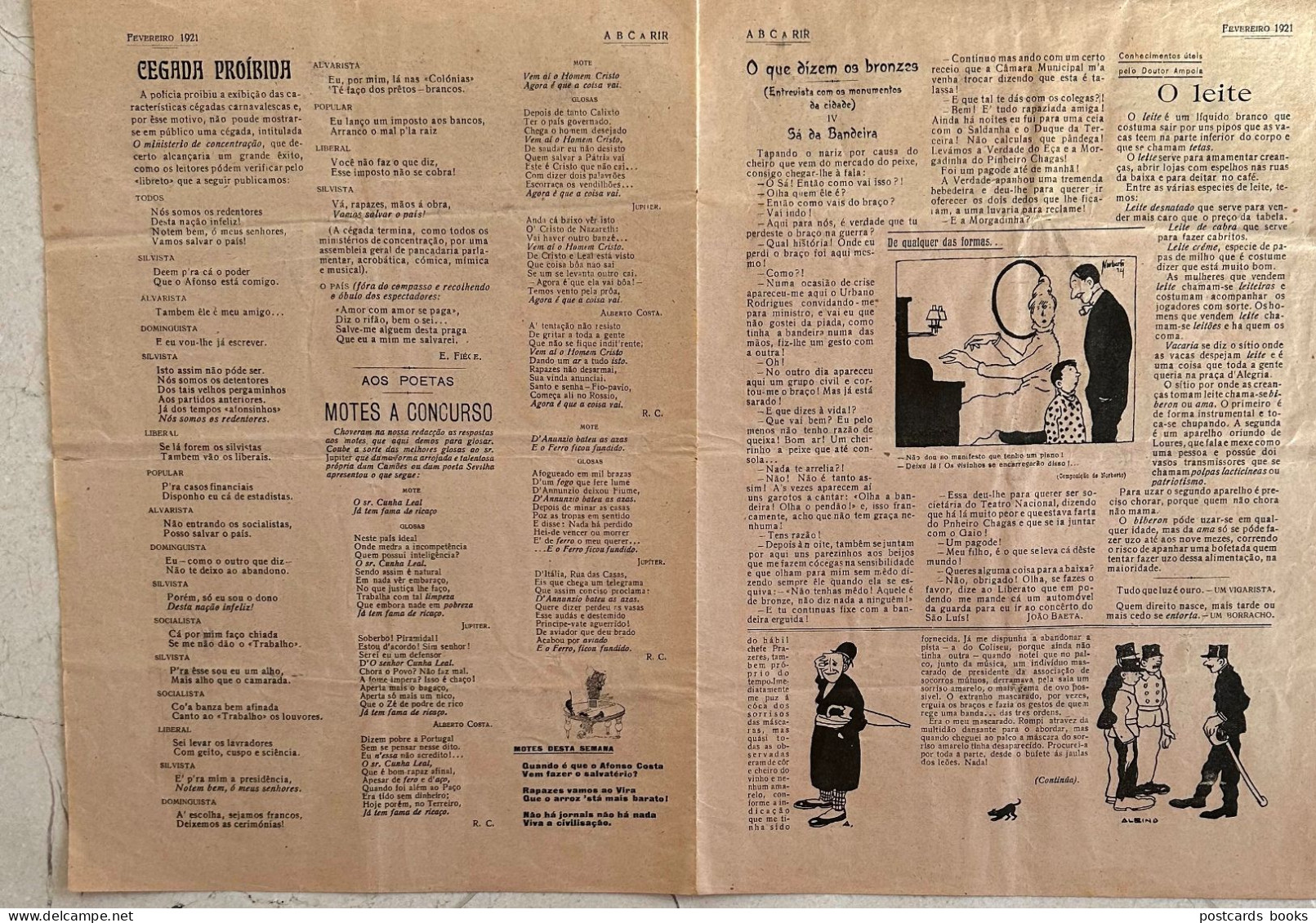 Jornal ABC A RIR 1914 De Jorge Barradas Ilustradores: Bernardo Marques; Norberto; Albino; C.T.caricaturas Humor PORTUGAL - Allgemeine Literatur