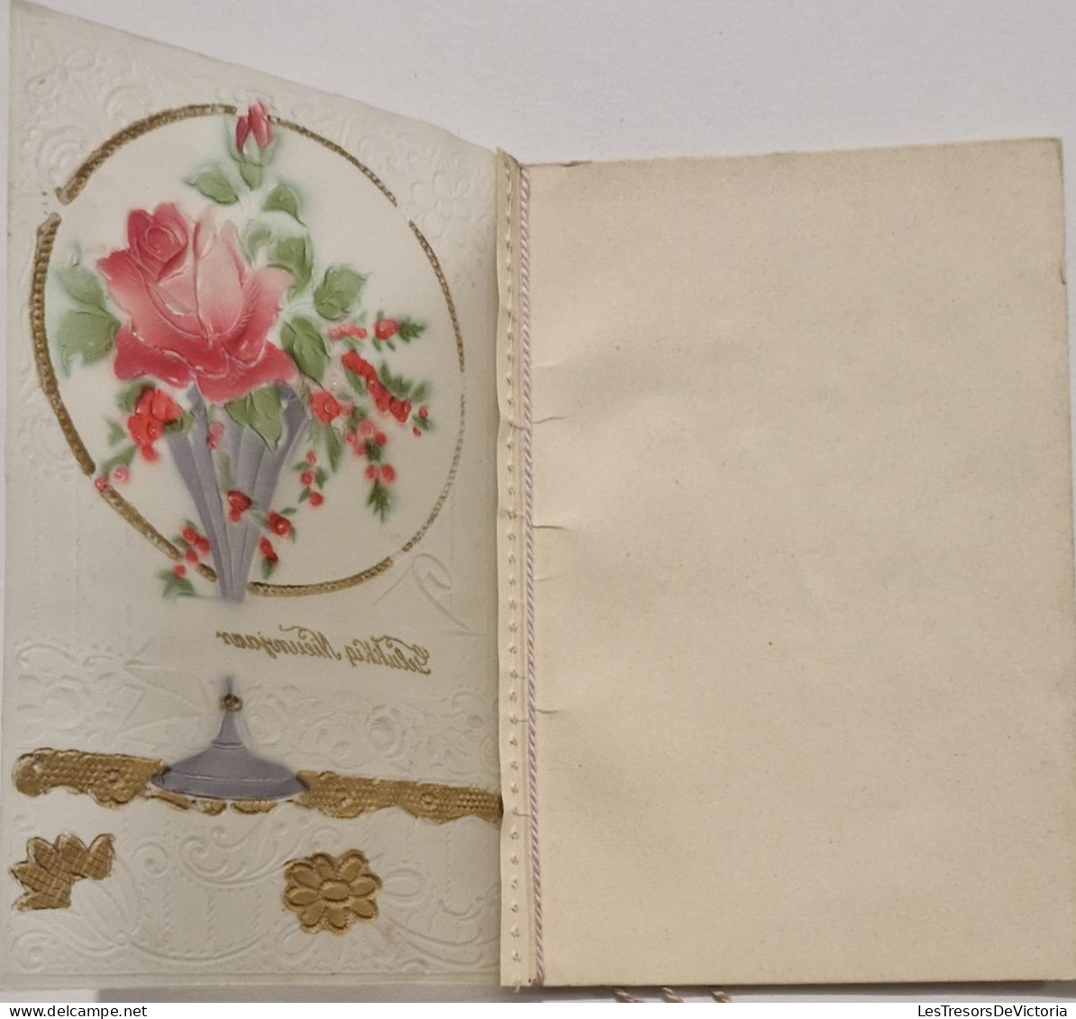 FANTAISIES - CARTE LIVRET  - Vase De Fleur - Carte Postale Ancienne - Altri & Non Classificati