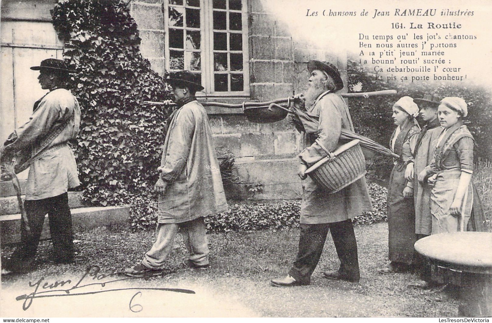 FOLKLORE - Les Chansons De Jean Rameau Illustrées - La Routie - Carte Postale Ancienne - Music