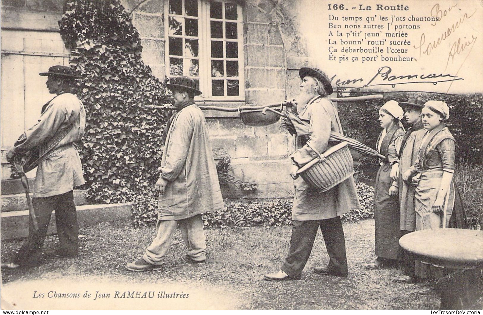 FOLKLORE - Les Chansons De Jean Rameau Illustrées - La Routie - Carte Postale Ancienne - Musica