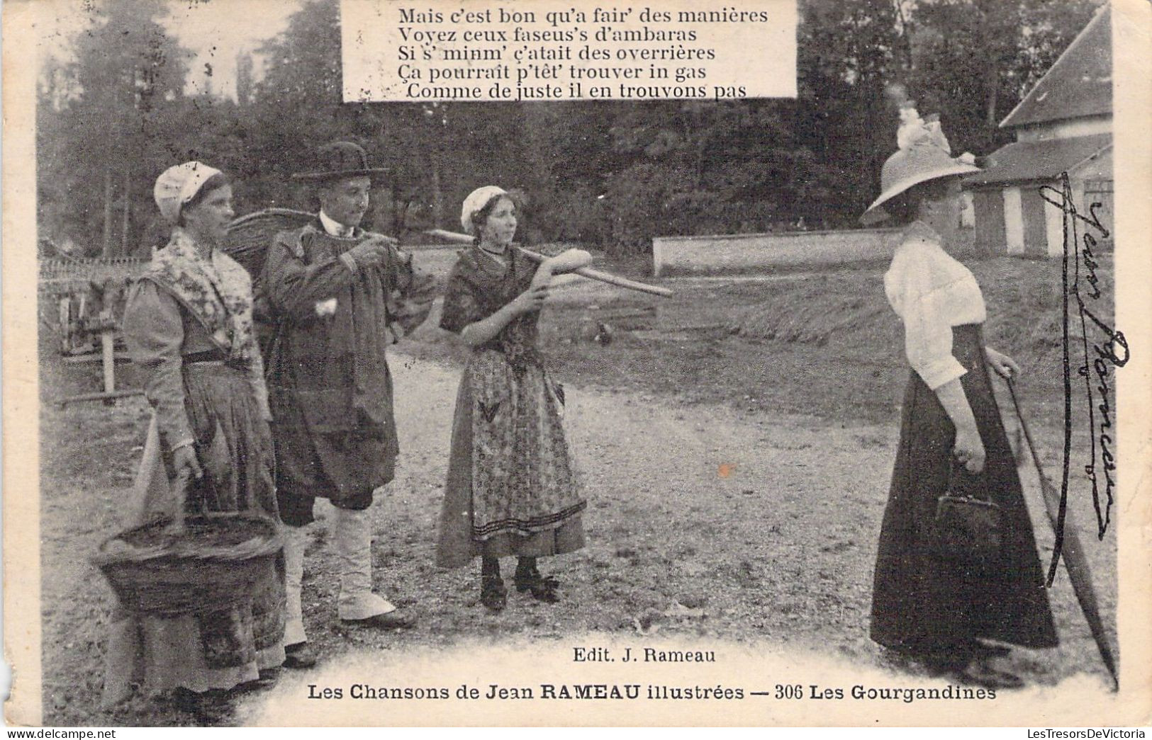 FOLKLORE - Les Chansons De Jean Rameau Illustrées - Les Gourgandines - Carte Postale Ancienne - Musique