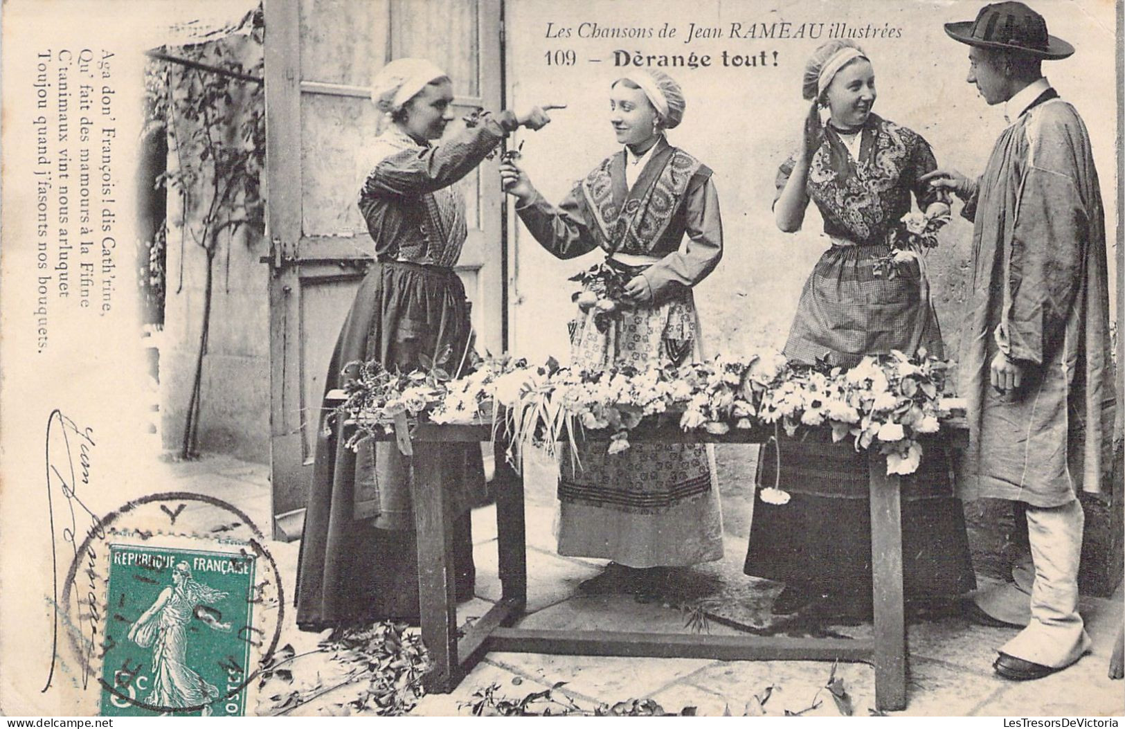 FOLKLORE - Les Chansons De Jean Rameau Illustrées - Dérange Tout - Carte Postale Ancienne - Musik