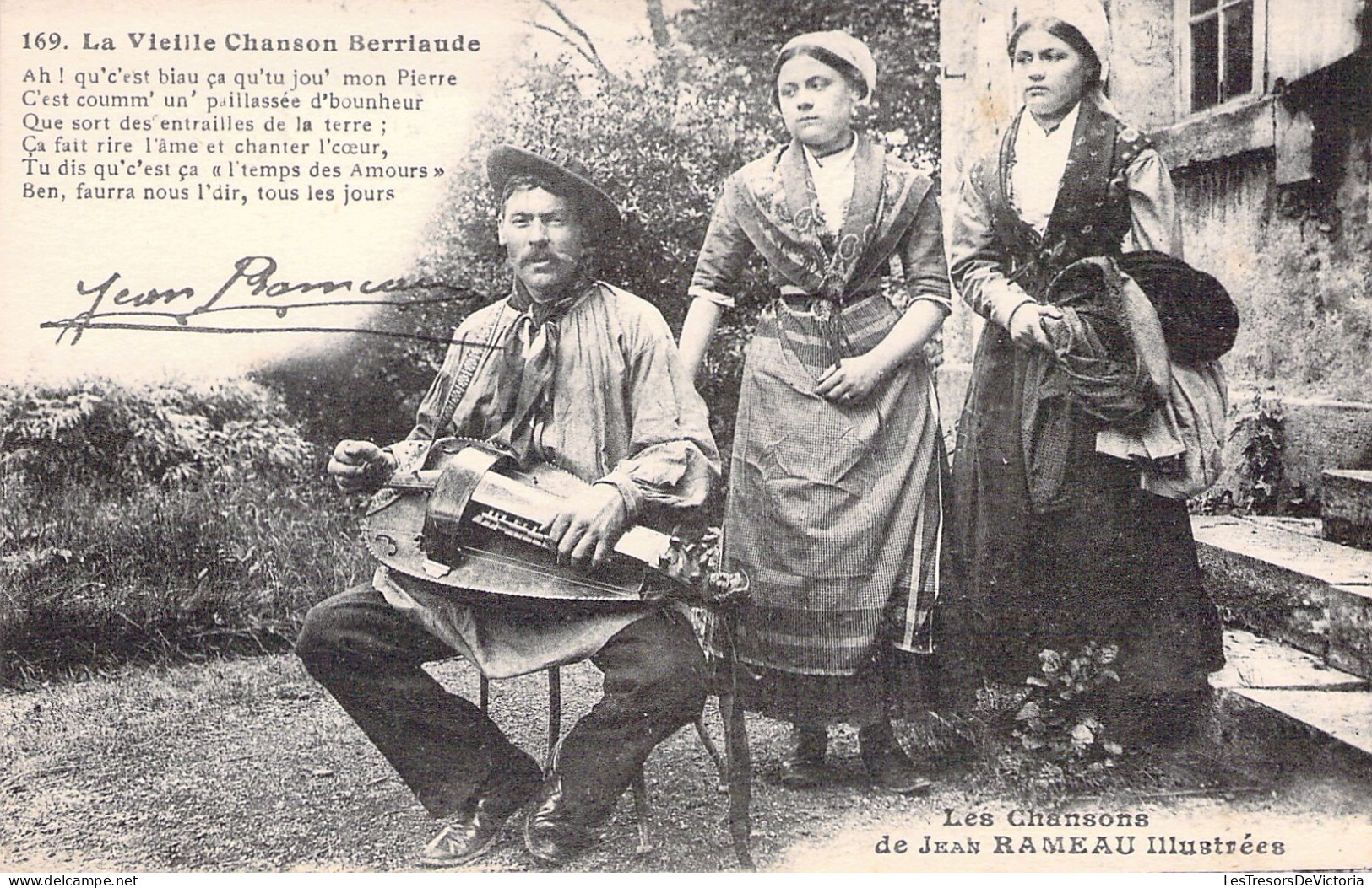 FOLKLORE - Les Chansons De Jean Rameau Illustrées - La Vieille Chanson Berriaude - Carte Postale Ancienne - Music