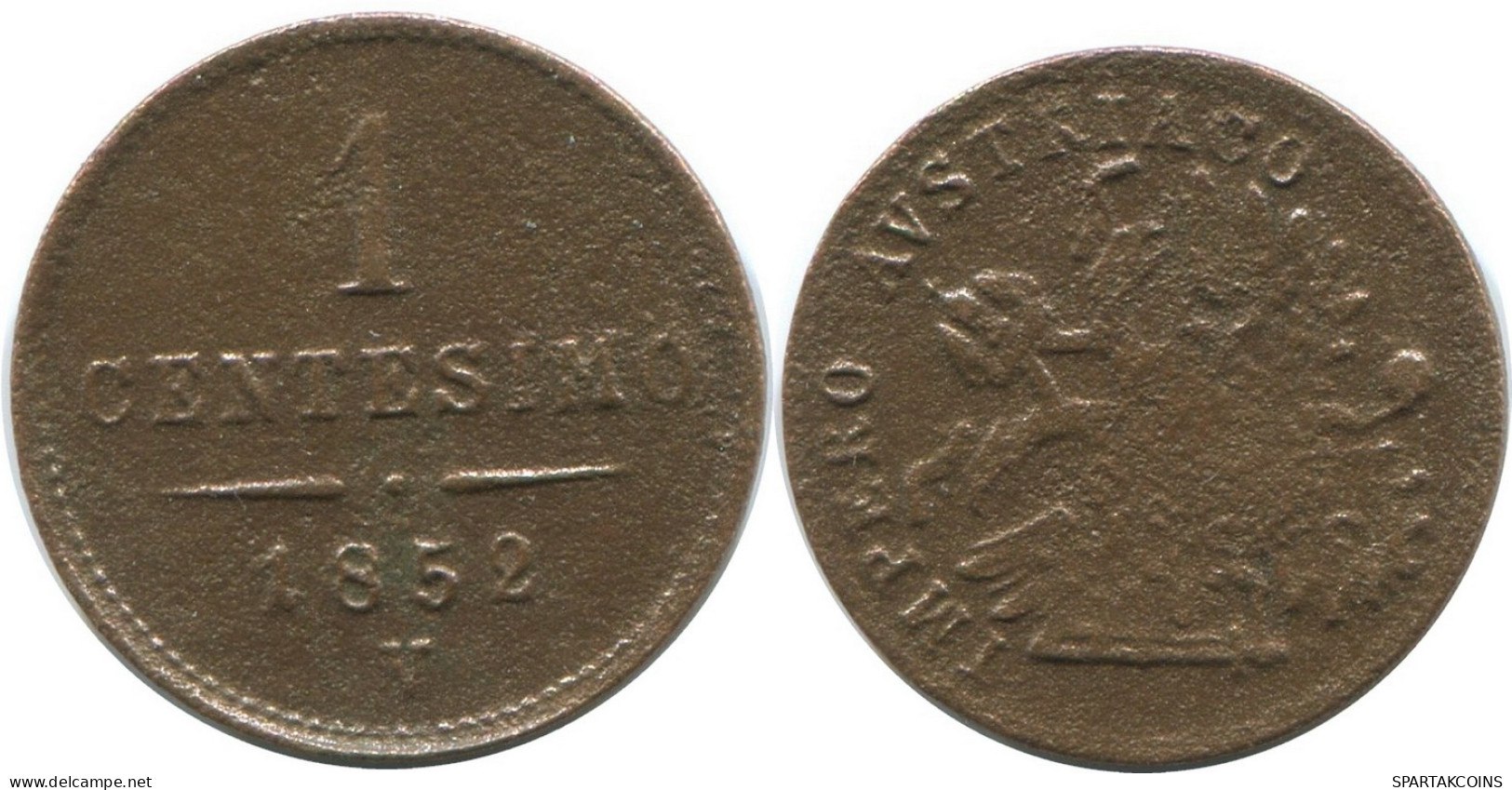 ITALY 1 Centesimo 1852 V Franz Joseph I #AC318..D - Parme