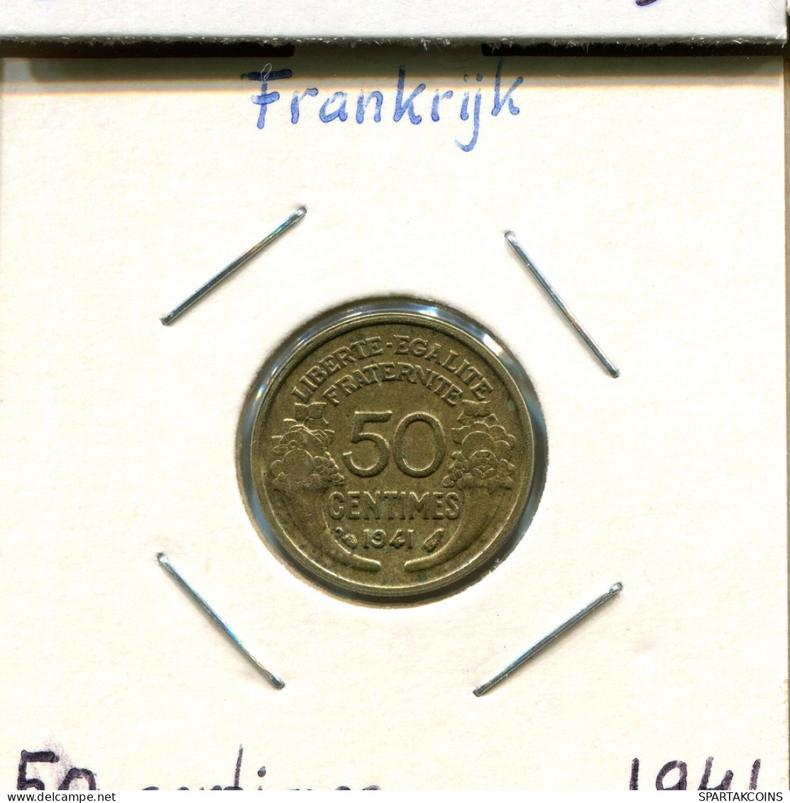 50 CENTIMES 1941 FRANKREICH FRANCE Französisch Münze Französisch State #AM227.D - 50 Centimes