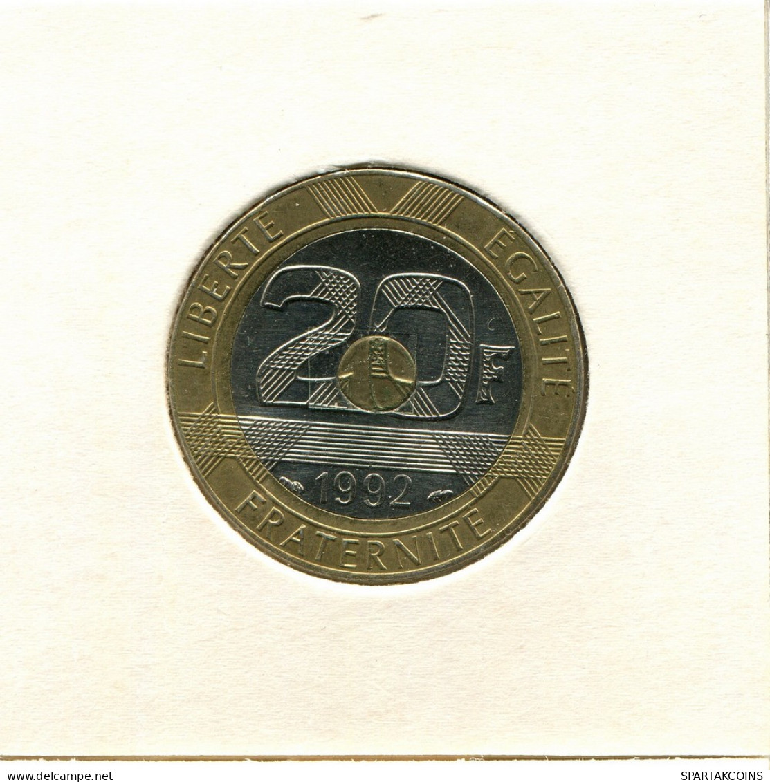 20 FRANCS 1992 FRANKREICH FRANCE Französisch Münze BIMETALLIC #BB631.D - 20 Francs