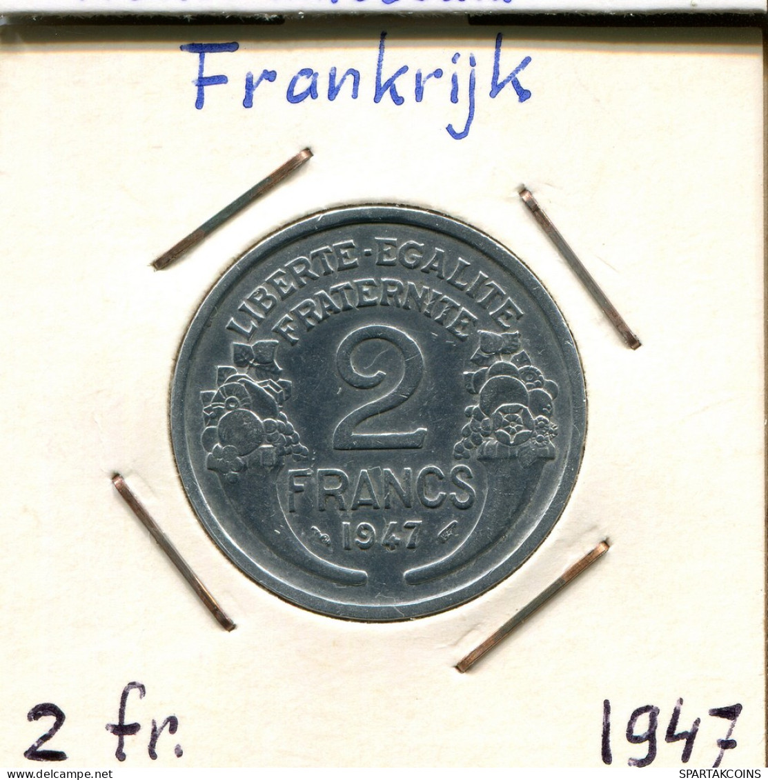 2 FRANCS 1947 FRANKREICH FRANCE Französisch Münze #AM345.D - 2 Francs
