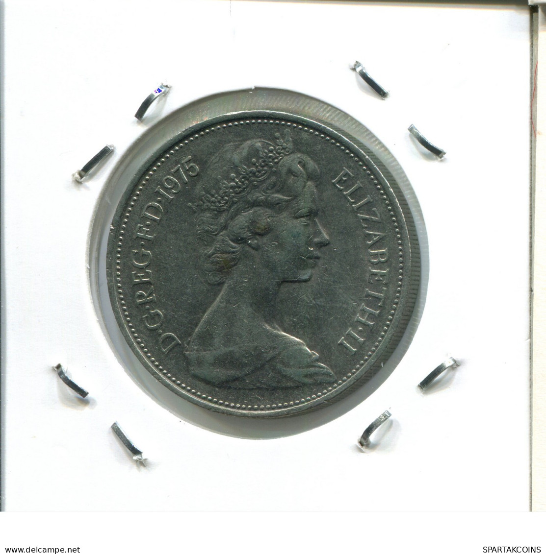 10 PENCE 1975 UK GROßBRITANNIEN GREAT BRITAIN Münze #AX006.D - 10 Pence & 10 New Pence