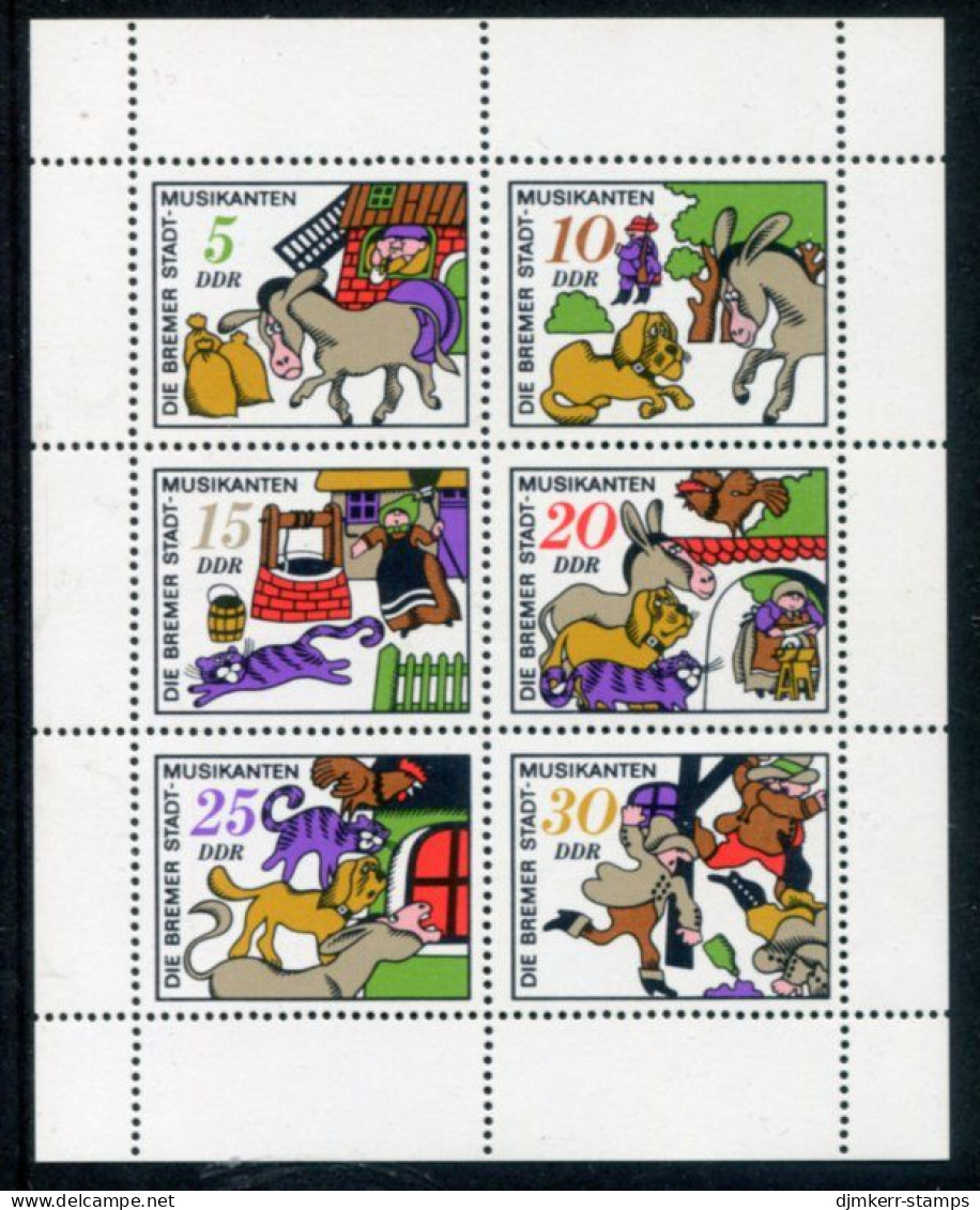 DDR / E. GERMANY 1971 Fairy Tales VI Sheetlet MNH / **.  Michel 1717-22 Kb - Neufs