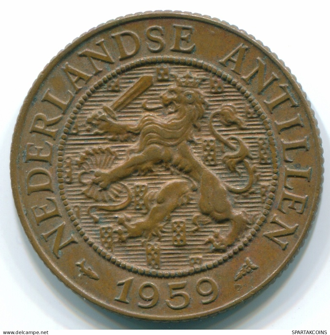 2 1/2 CENT 1959 CURACAO NIEDERLANDE Bronze Koloniale Münze #S10162.D - Curaçao