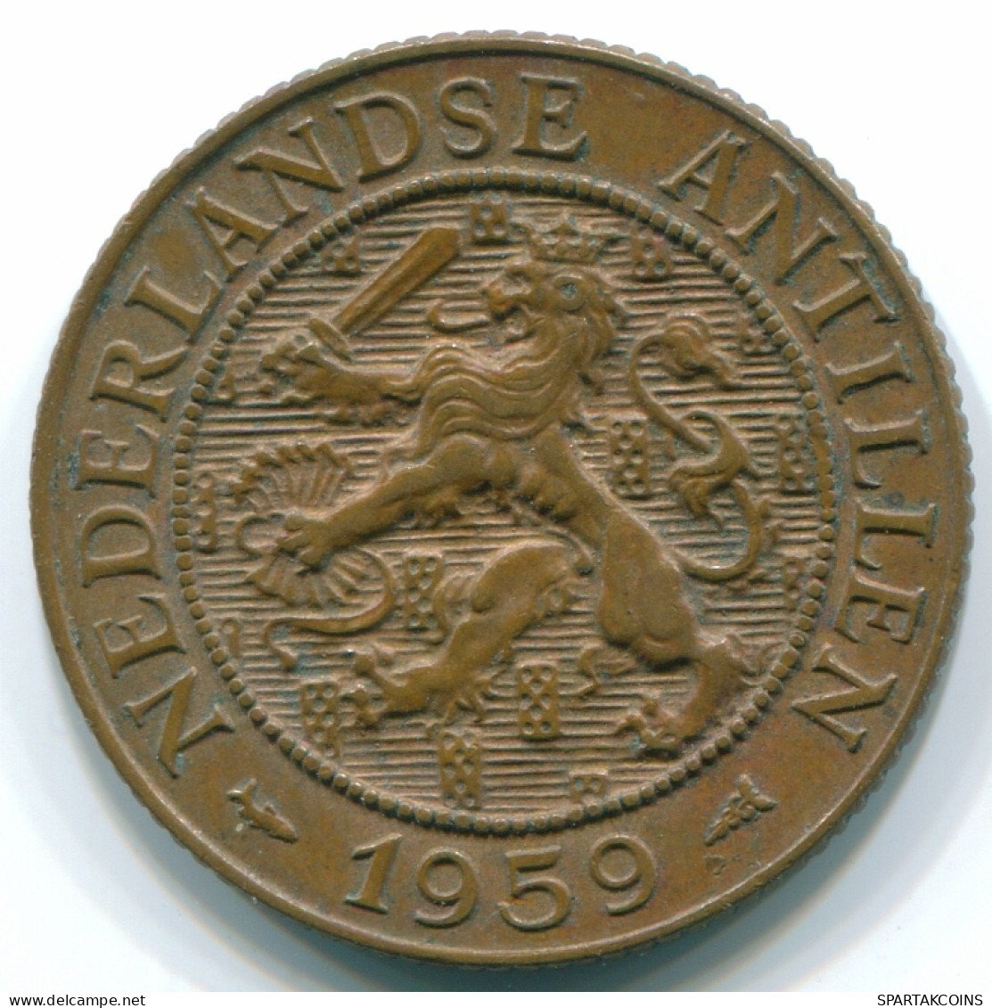 2 1/2 CENT 1959 CURACAO NIEDERLANDE Bronze Koloniale Münze #S10162.D - Curacao