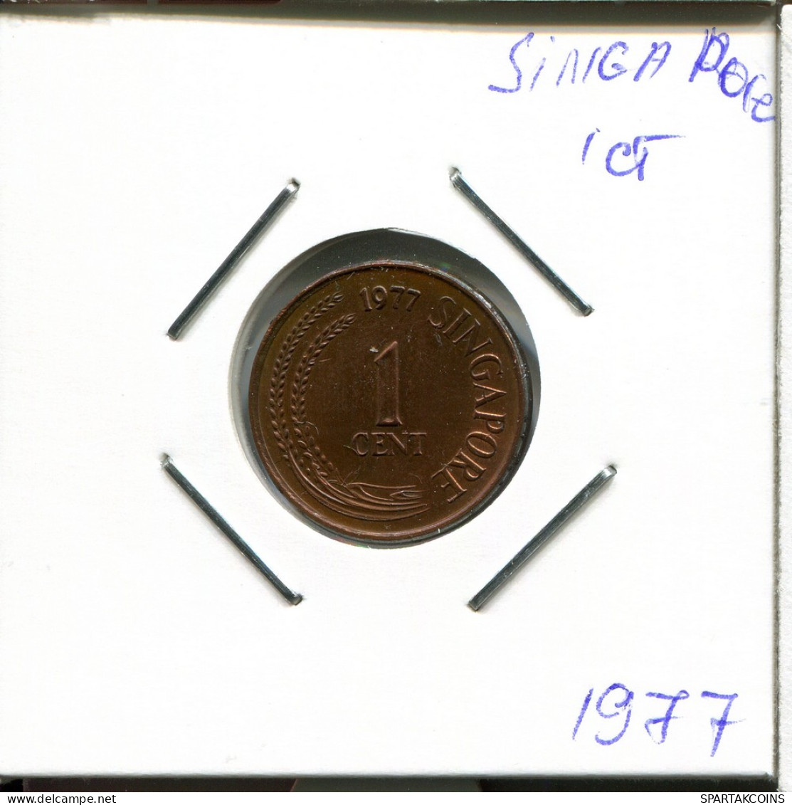 1 CENT 1977 SINGAPUR SINGAPORE Münze #AR816.D - Singapour