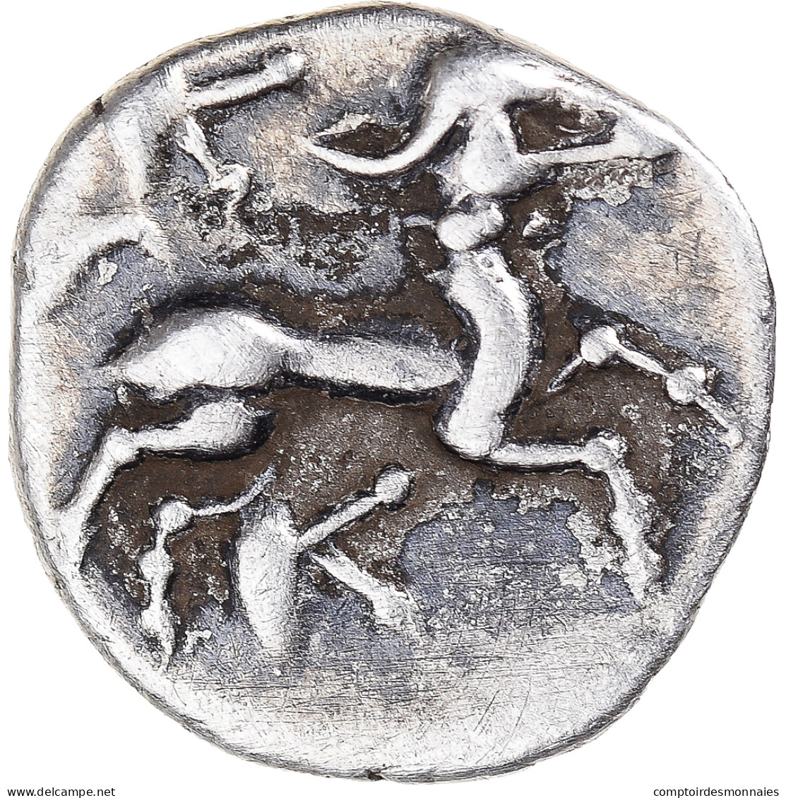Monnaie, Aulerques Cenomans, Denier, Ca. 80-50 BC, Le Mans, TTB+, Argent - Gauloises