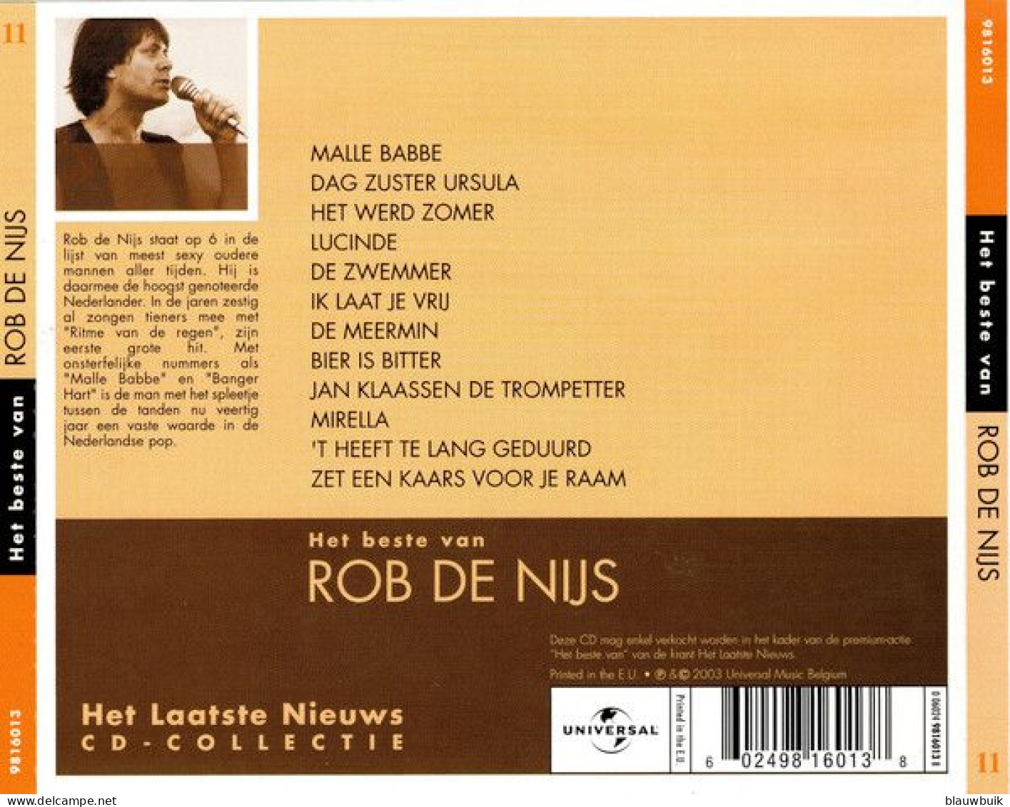 1x CD + 1x CD Single Rob De Nijs - Otros - Canción Neerlandesa