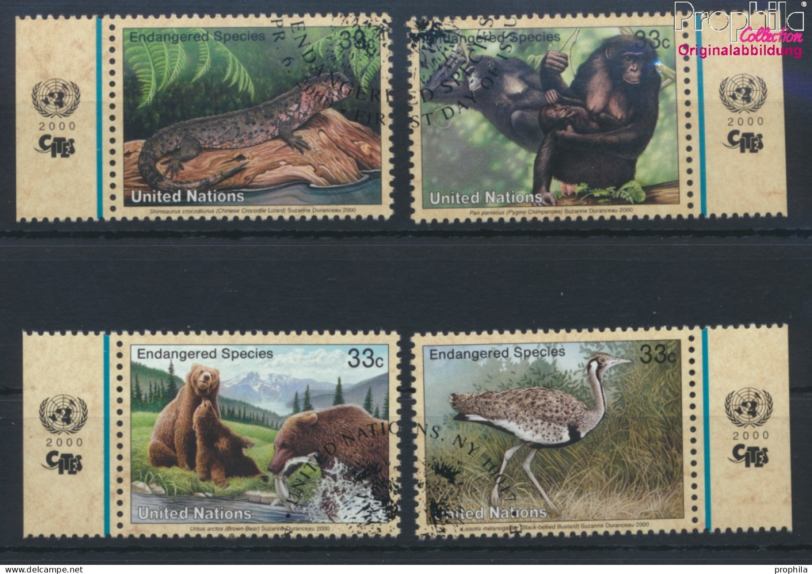 UNO - New York 831-834 (kompl.Ausg.) Gestempelt 2000 Gefährdete Tiere (10064416 - Used Stamps