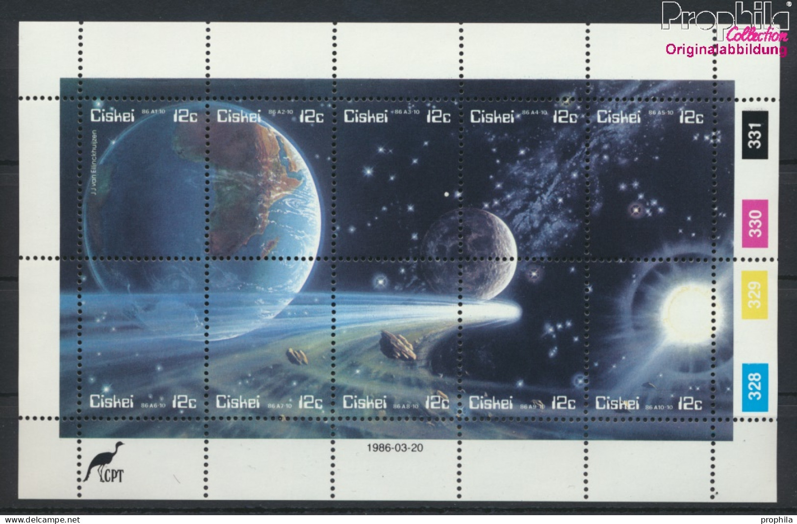 Südafrika - Ciskei 87-96 Kleinbogen (kompl.Ausg.) Postfrisch 1986 Halleyscher Komet (10049056 - Ciskei