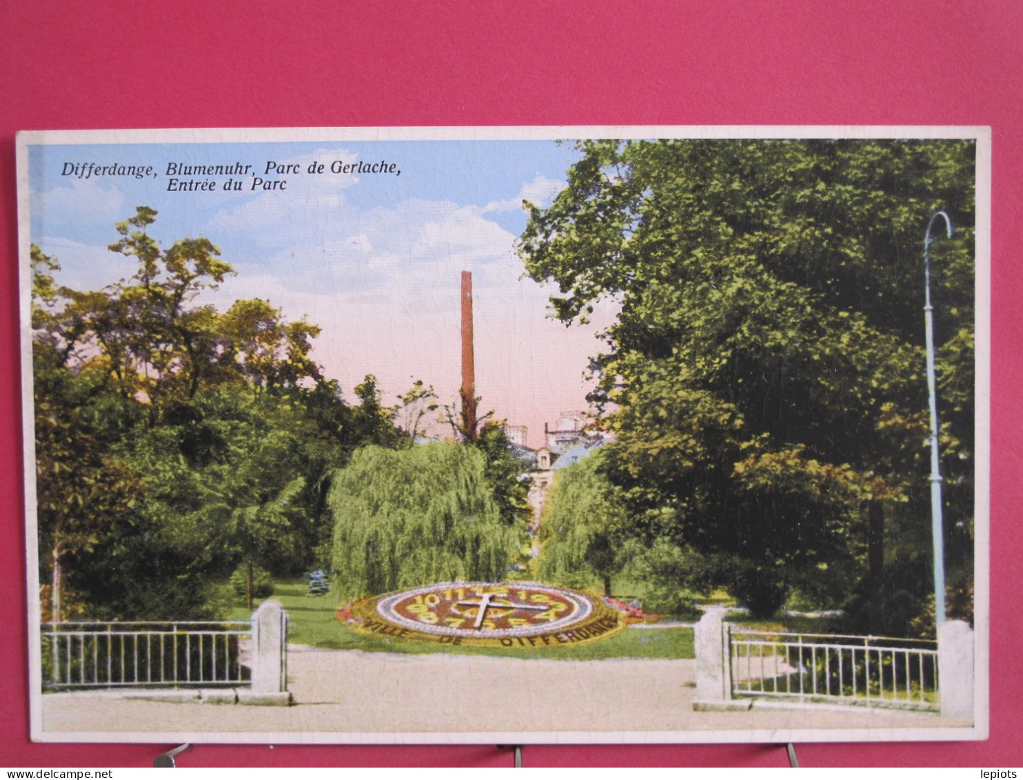 Luxembourg - Differdange - Blumenuhr - Parc De Gerlache - Entrée Du Parc - R/verso - Differdange