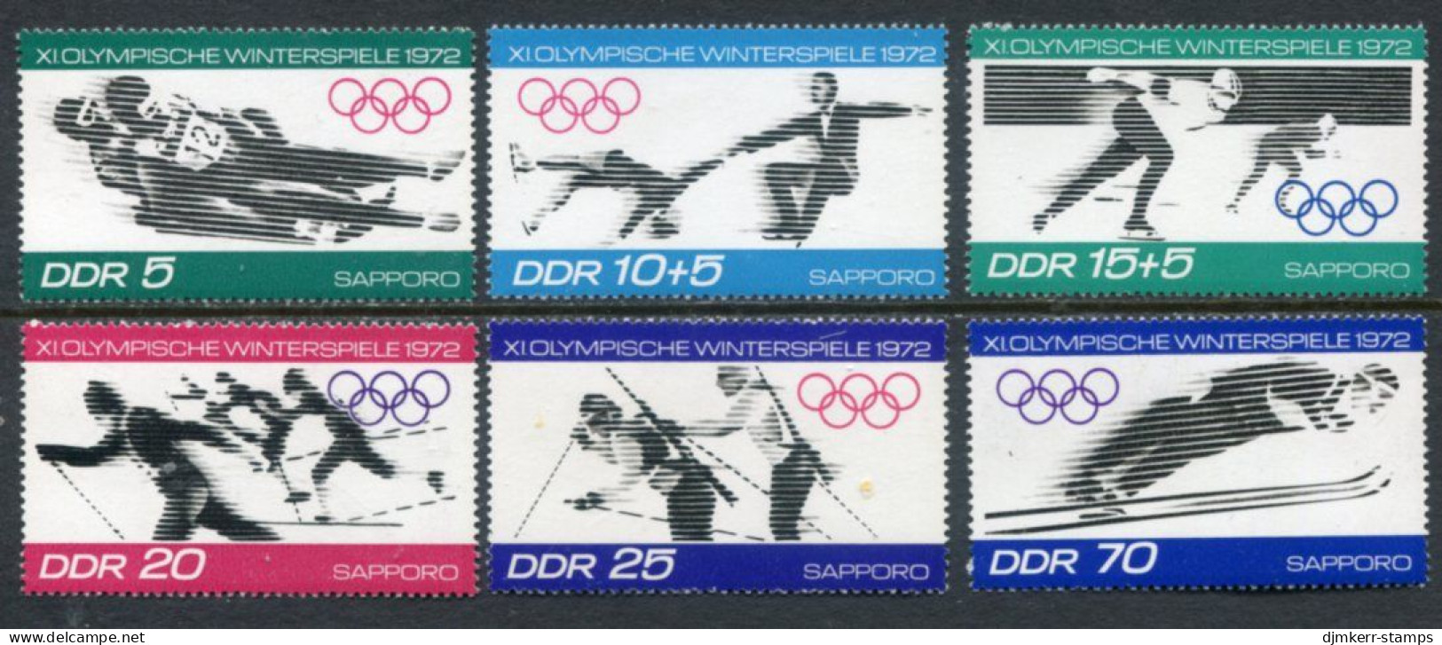 DDR / E. GERMANY 1971 Winter Olympic Games  MNH / **.  Michel 1725-30 - Unused Stamps