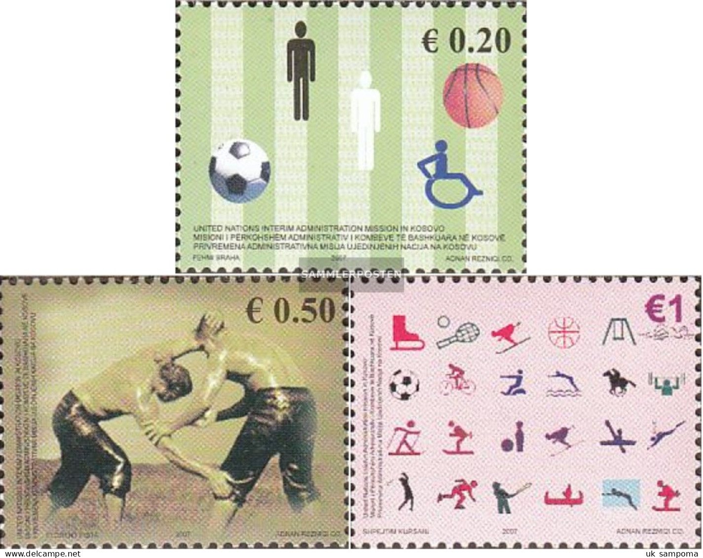 Kosovo 83-85 (complete Issue) Unmounted Mint / Never Hinged 2007 Sports - Ungebraucht