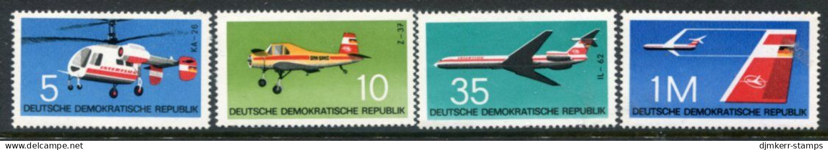 DDR / E. GERMANY 1972 Aircraft MNH / **.  Michel 1749-52 - Neufs