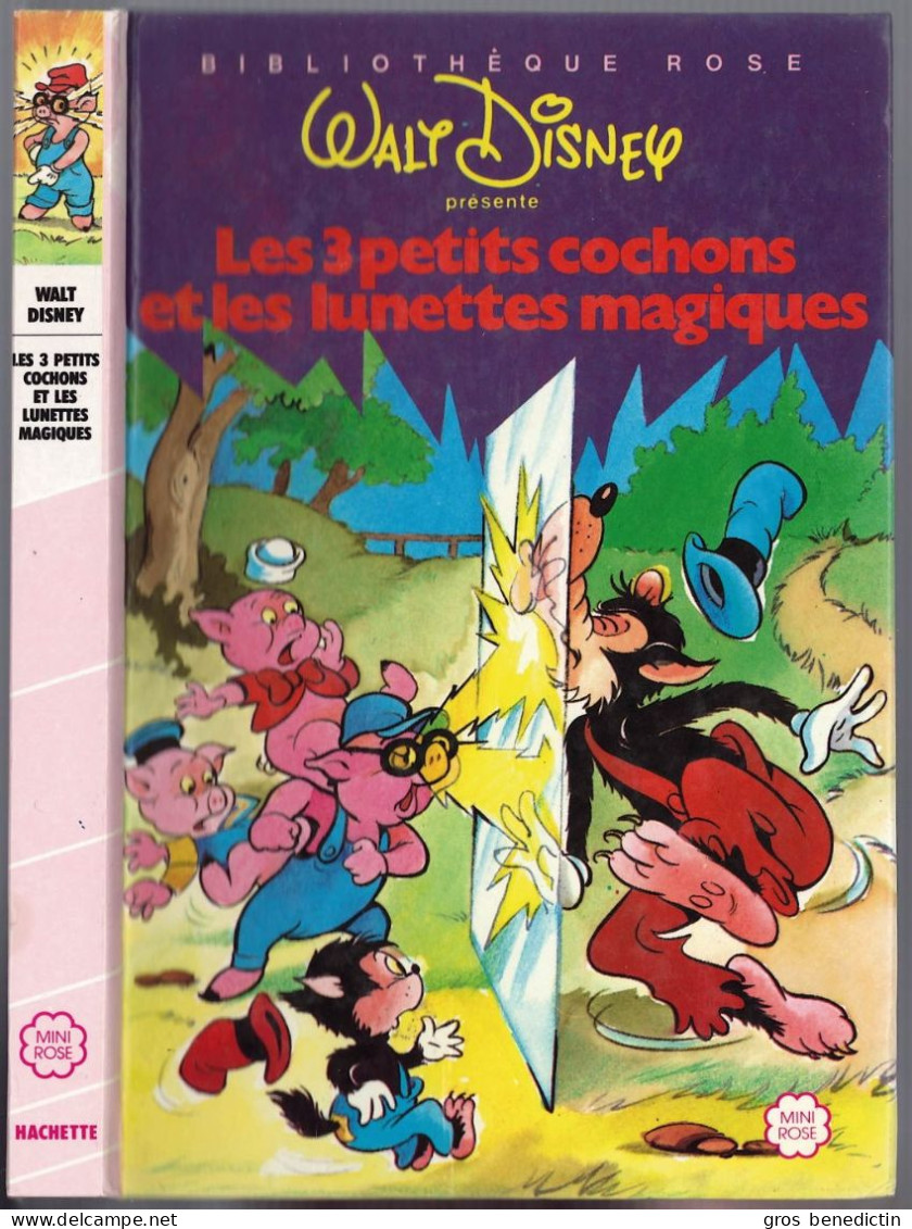 Hachette - Bibliothèque Rose - Walt Disney - "Les 3 Petits Cochons Et Les Lunettes Magiques" - 1983 - #Ben&Brose&Disney - Bibliotheque Rose
