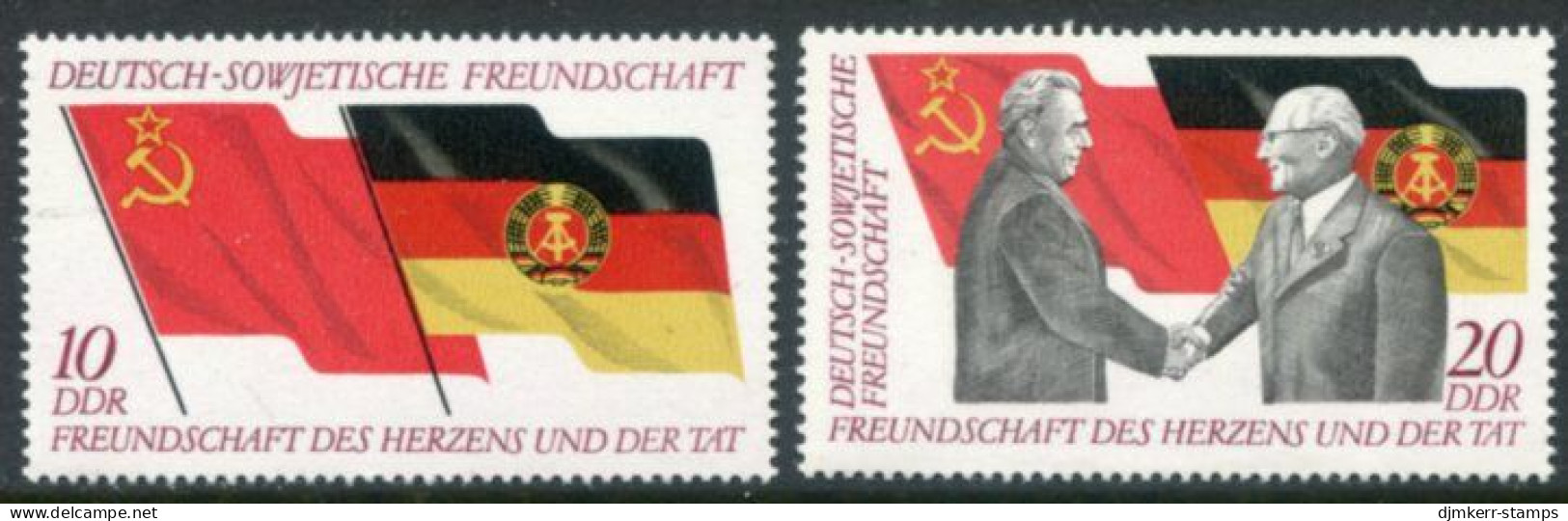 DDR / E. GERMANY 1972 Soviet Union-DDR Friendship MNH / **.  Michel 1759-60 - Unused Stamps