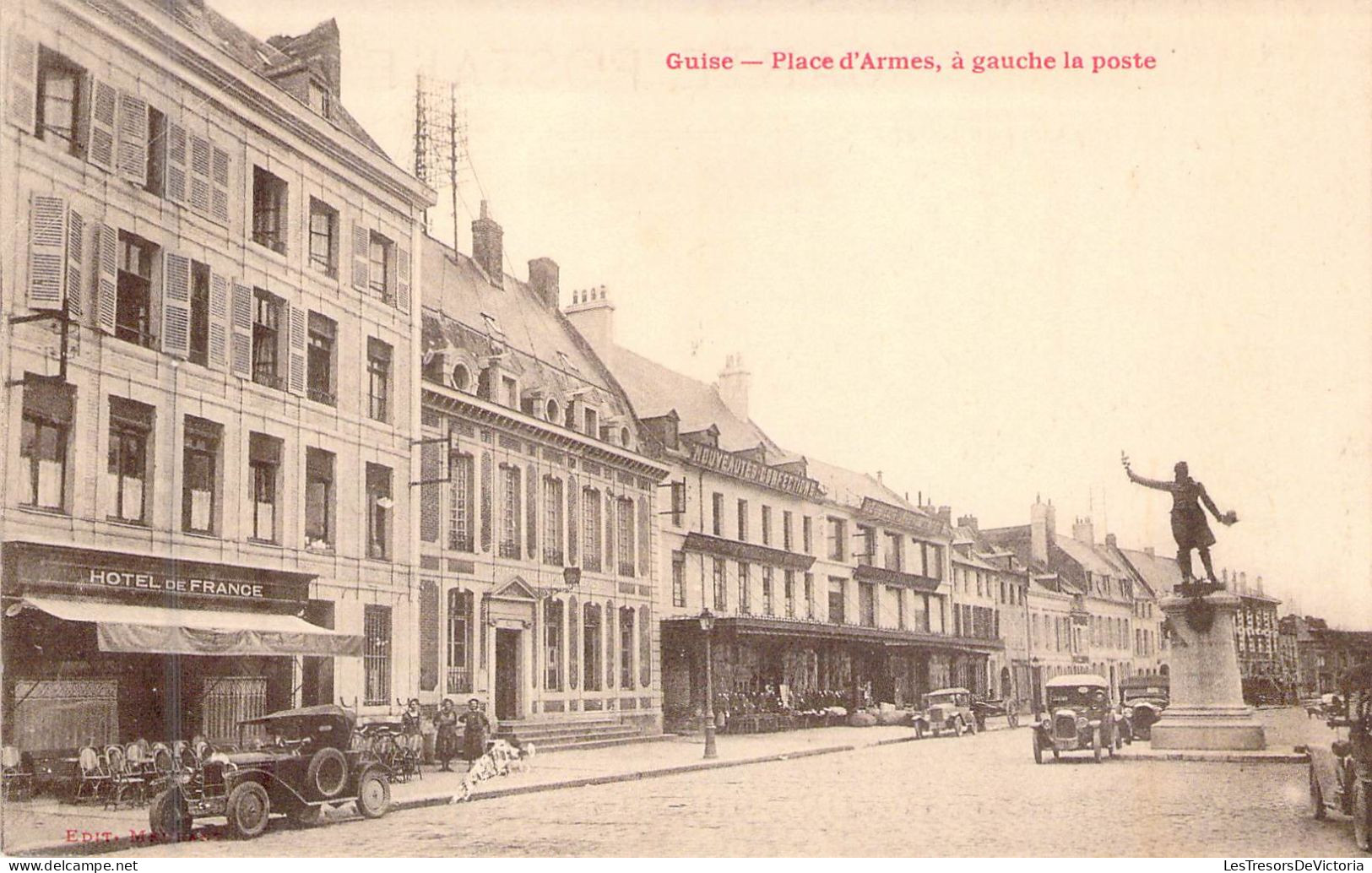 FRANCE - 02 - GUISE - Place D'armes à Gauche La Poste - Edit Meurant - Carte Postale Ancienne - Guise