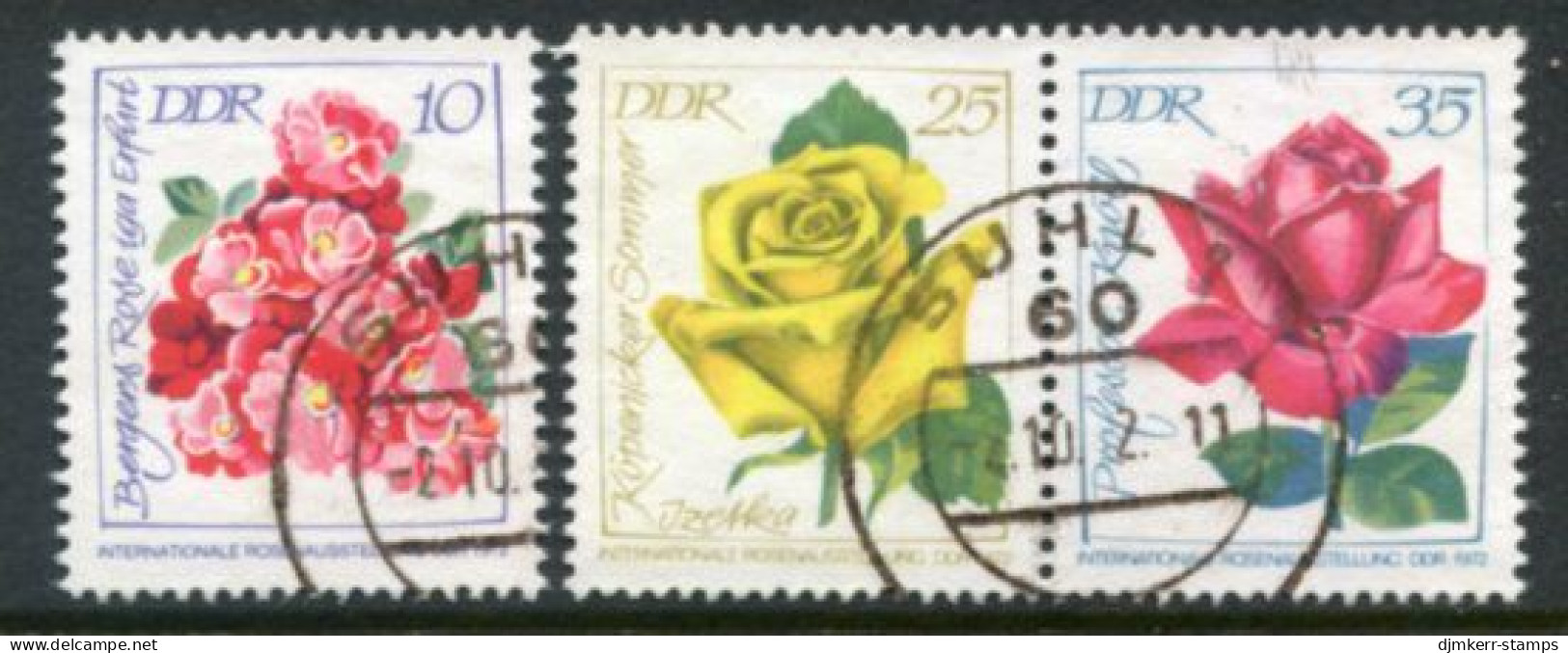 DDR / E. GERMANY 1972 Rose Exhibition II Used*.  Michel 1778-80 - Oblitérés