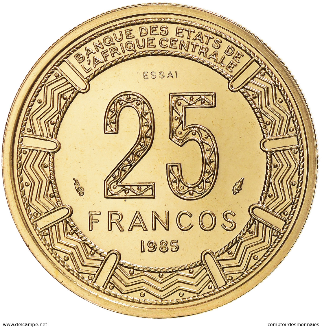 Monnaie, Guinée Équatoriale, 25 Francos, 1985, Paris, ESSAI, FDC - Equatorial Guinea