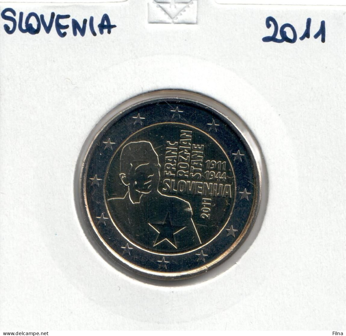 SLOVENIA  2011 2 EURO FRANZ ROZMAN DA ROTOLINO FDC - Slovénie