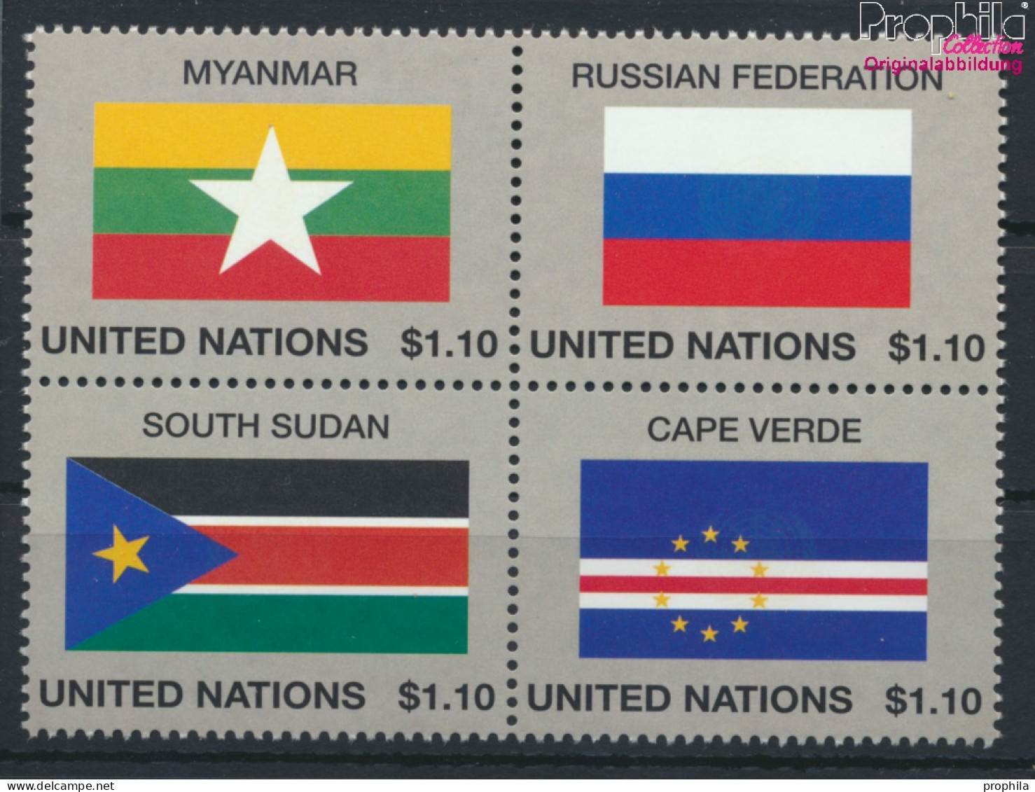 UNO - New York 1344-1347 (kompl.Ausg.) Postfrisch 2013 Flaggen UNO Mitgliedstaaten (10049284 - Nuevos