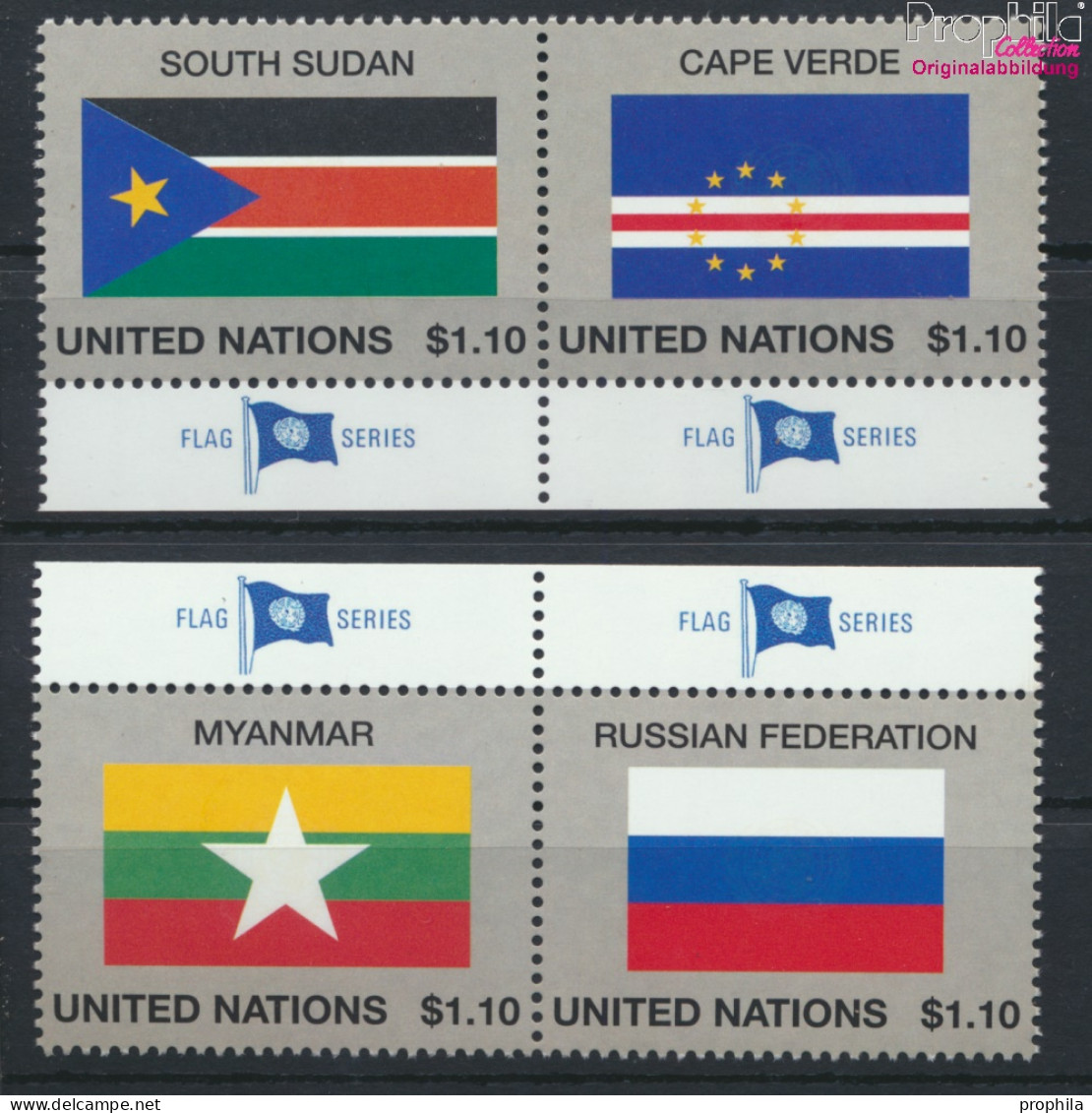 UNO - New York 1344-1347 (kompl.Ausg.) Postfrisch 2013 Flaggen UNO Mitgliedstaaten (10049285 - Nuevos