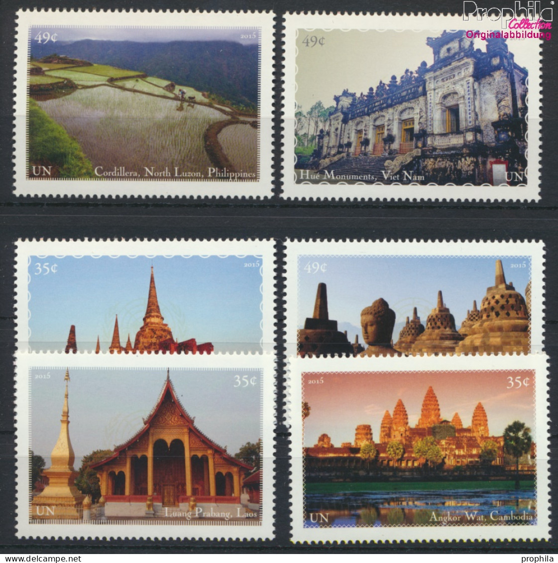 UNO - New York 1483-1488 (kompl.Ausg.) Postfrisch 2015 UNESCO Welterbe Südostasien (10049265 - Nuevos