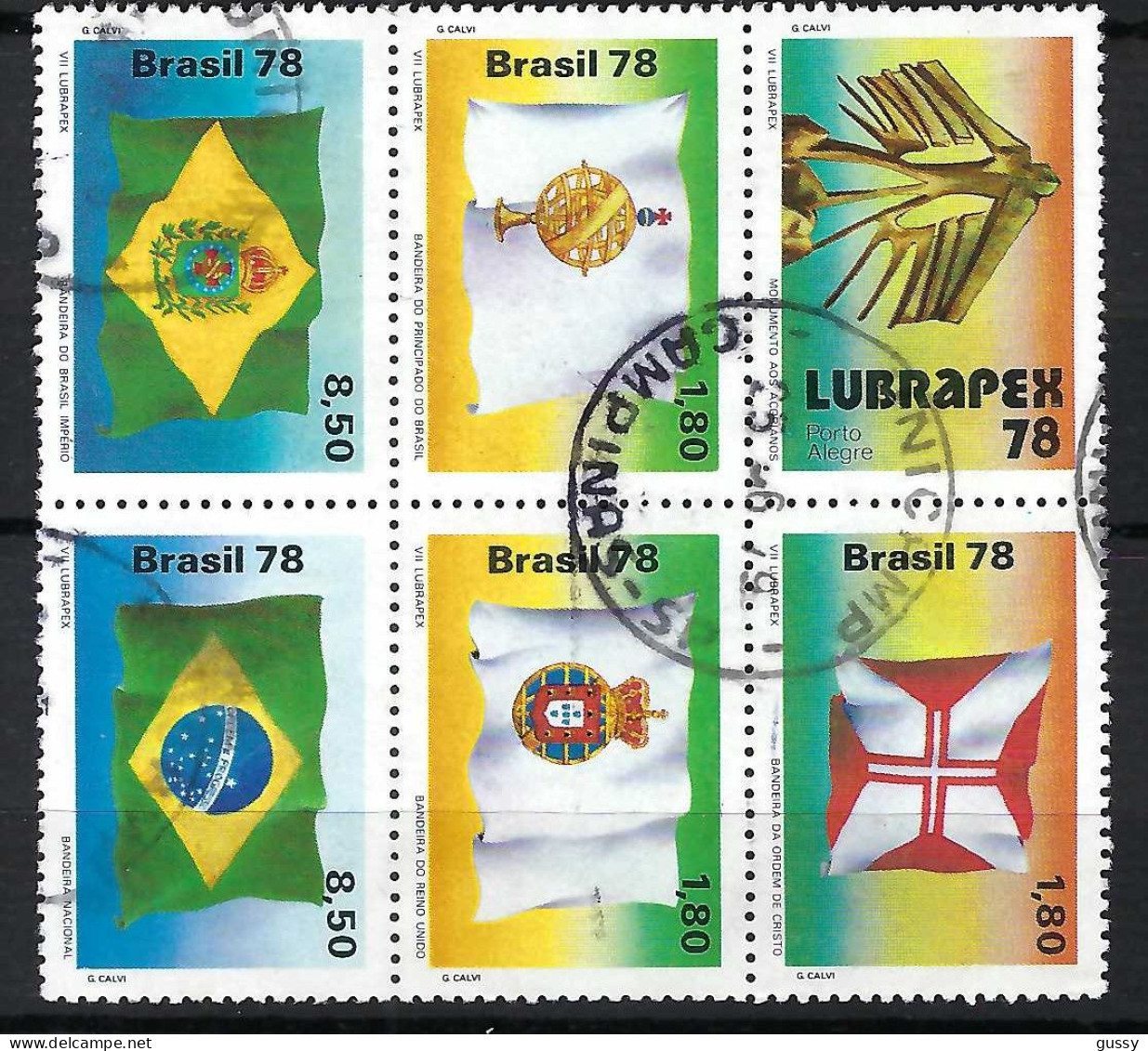 BRESIL 1978: Bloc "Drapeaux Brésiliens" Obl. - Used Stamps