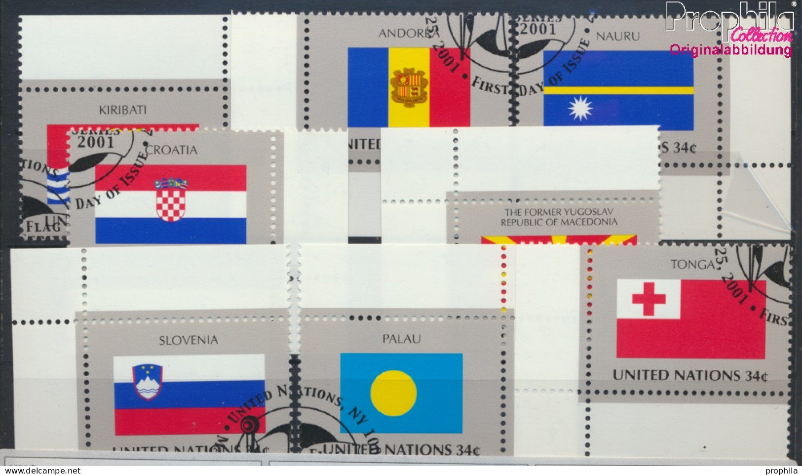 UNO - New York 862-869 (kompl.Ausg.) Gestempelt 2001 Flaggen Der UNO-Staaten (10064358 - Gebruikt