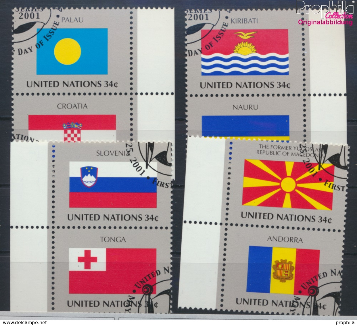UNO - New York 862-869 (kompl.Ausg.) Gestempelt 2001 Flaggen Der UNO-Staaten (10064362 - Used Stamps