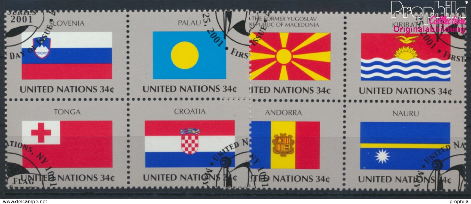 UNO - New York 862-869 (kompl.Ausg.) Gestempelt 2001 Flaggen Der UNO-Staaten (10064364 - Gebraucht