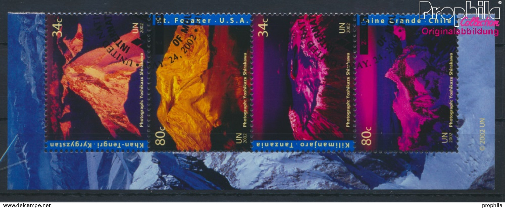 UNO - New York 896-899 Viererstreifen (kompl.Ausg.) Gestempelt 2002 Berge (10064296 - Used Stamps