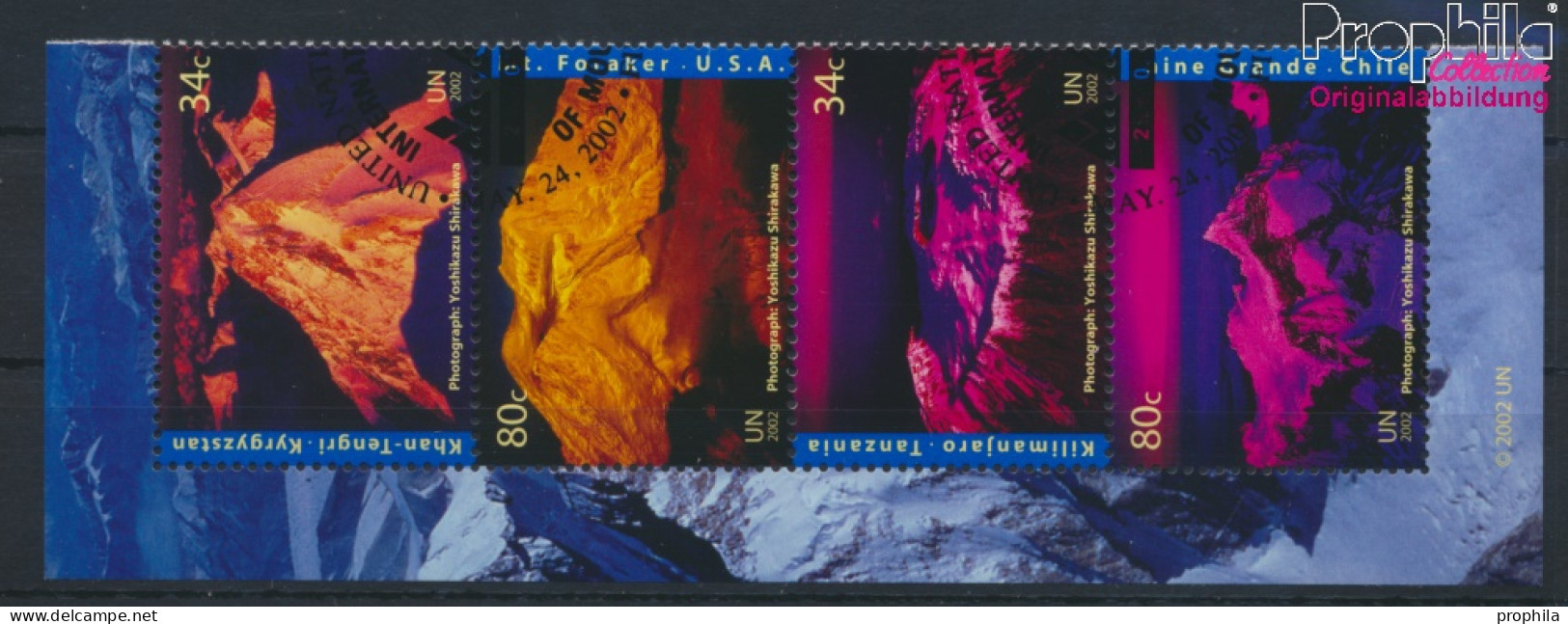 UNO - New York 896-899 Viererstreifen (kompl.Ausg.) Gestempelt 2002 Berge (10064300 - Used Stamps