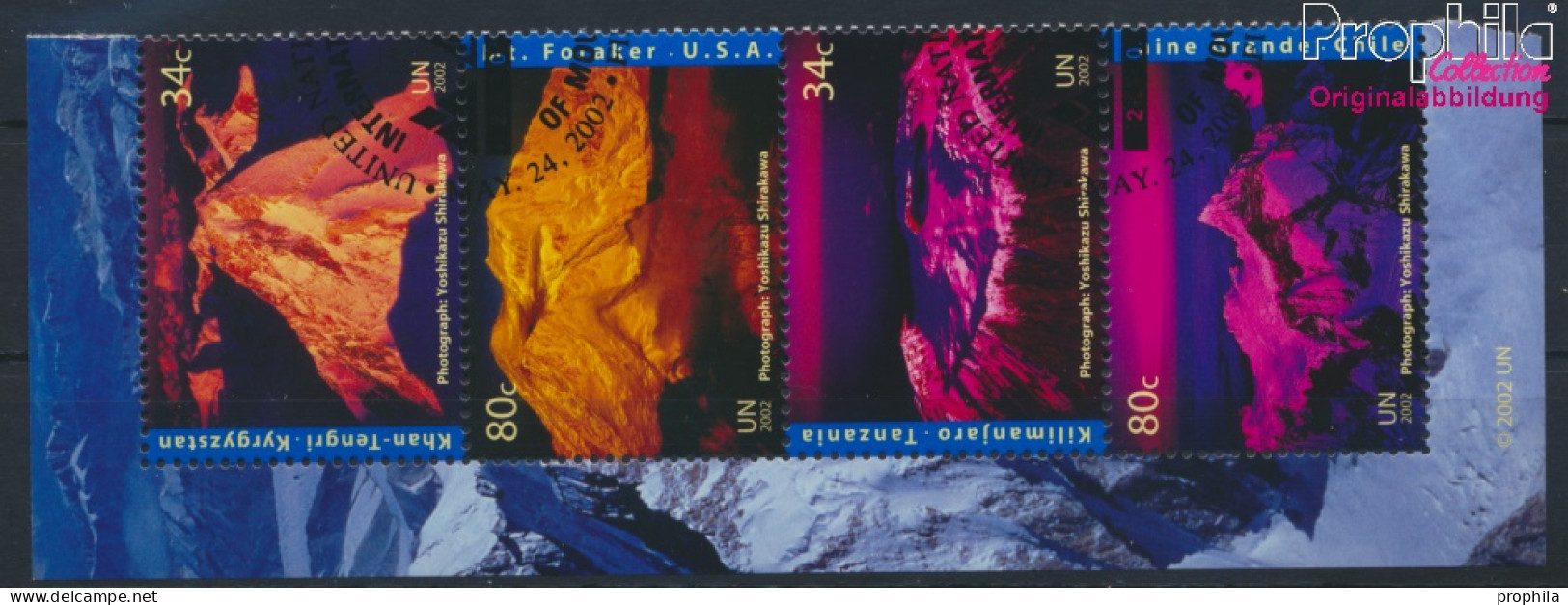 UNO - New York 896-899 Viererstreifen (kompl.Ausg.) Gestempelt 2002 Berge (10064302 - Used Stamps