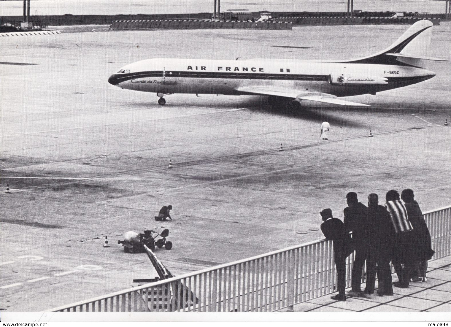 S.E  210 "CARAVELLE ",FICHE TECNIQUE PUBLIEE PAR LE SERVICE DE L'INFORMATION D'AIR  FRANCE  197 - Opengewerkte Tekening/ Doorsnede